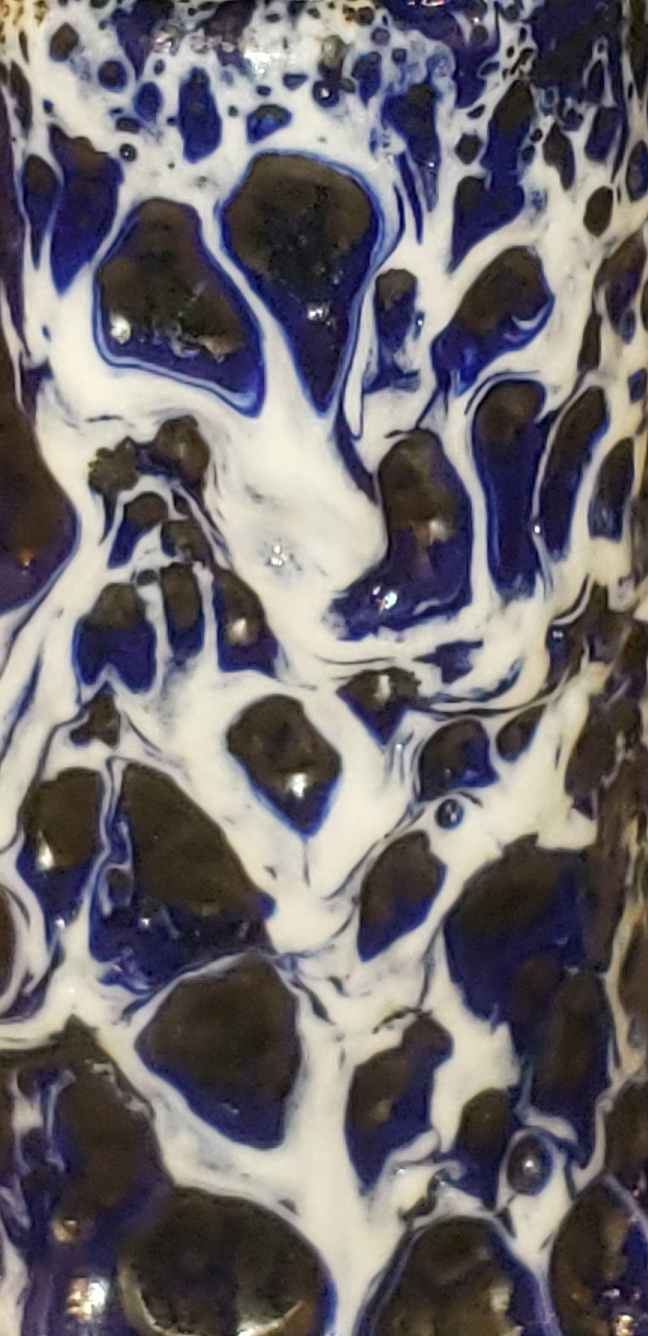 ES KERAMIK BLUE AND WHITE FAT-LAVA VASE Nr. 602/22