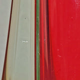 GIORGIO FERRO RED AND GREEN SOMMERSO GLASS TEARDROP VASE