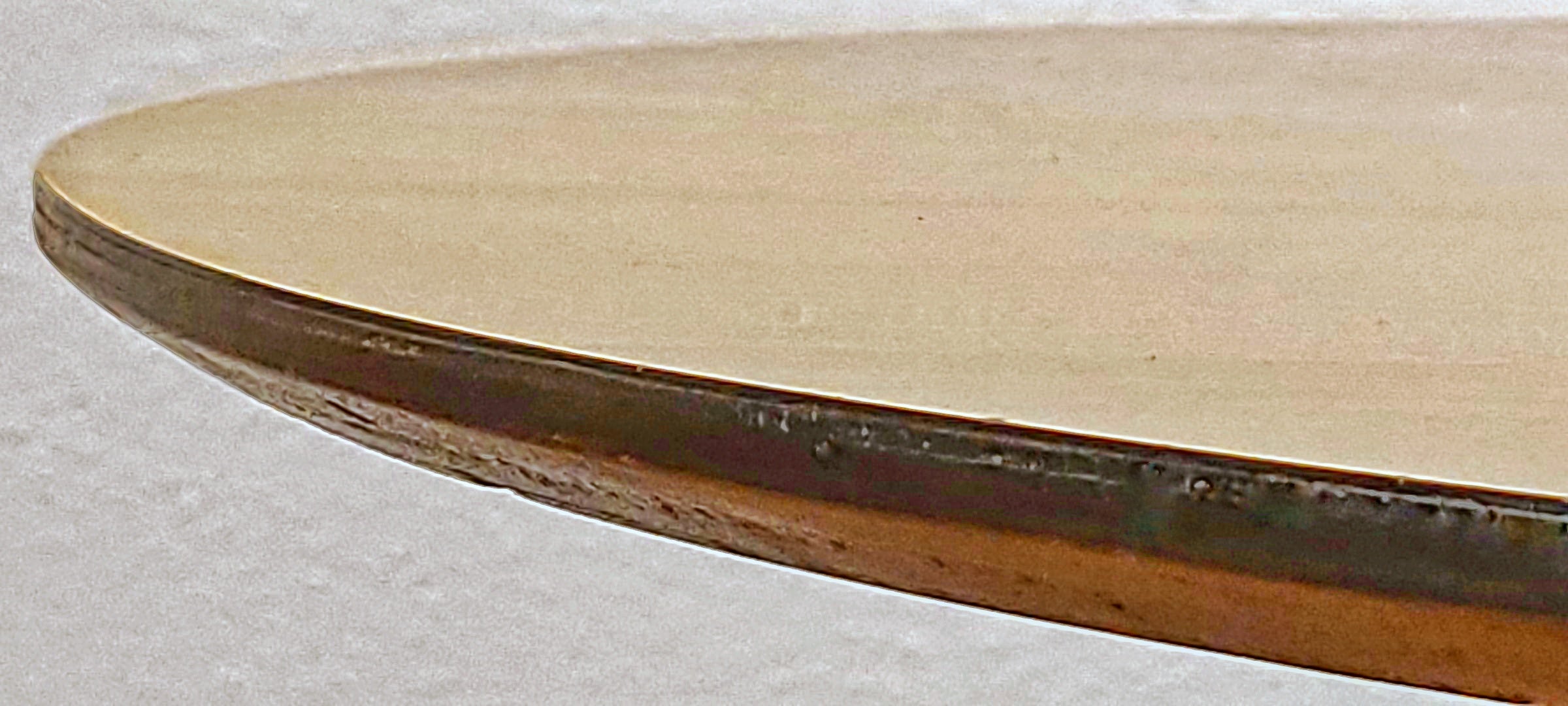 ITALIAN TRESTLE DINING TABLE OF TUBULAR STEEL AND LAMINATE ON PLYWOOD