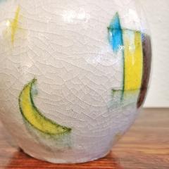 GUIDO GAMBONE GOURD SHAPED CRACKLE-GLAZE VASE (REPAIRED)