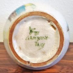 GUIDO GAMBONE GOURD SHAPED CRACKLE-GLAZE VASE (REPAIRED)