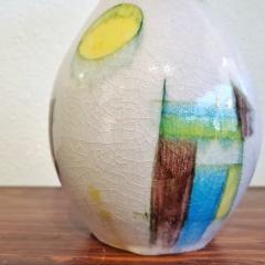 GUIDO GAMBONE GOURD SHAPED CRACKLE-GLAZE VASE (REPAIRED)