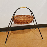CATCH-ALL IN WICKER AND BENT STEEL
