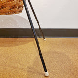 CATCH-ALL IN WICKER AND BENT STEEL