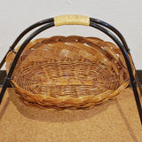 CATCH-ALL IN WICKER AND BENT STEEL