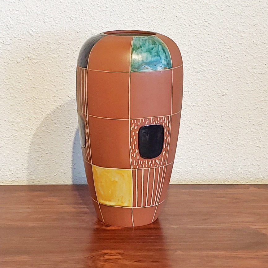 BODO MANS ‘KUBA’ VASE 2001/30 FOR MAREI KERAMIK (RARE)