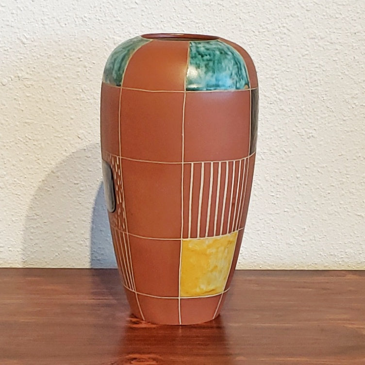 BODO MANS ‘KUBA’ VASE 2001/30 FOR MAREI KERAMIK (RARE)