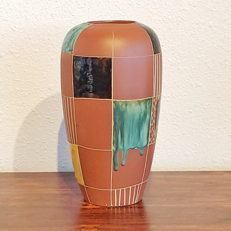 BODO MANS ‘KUBA’ VASE 2001/30 FOR MAREI KERAMIK (RARE)