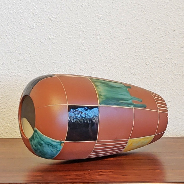 BODO MANS ‘KUBA’ VASE 2001/30 FOR MAREI KERAMIK (RARE)
