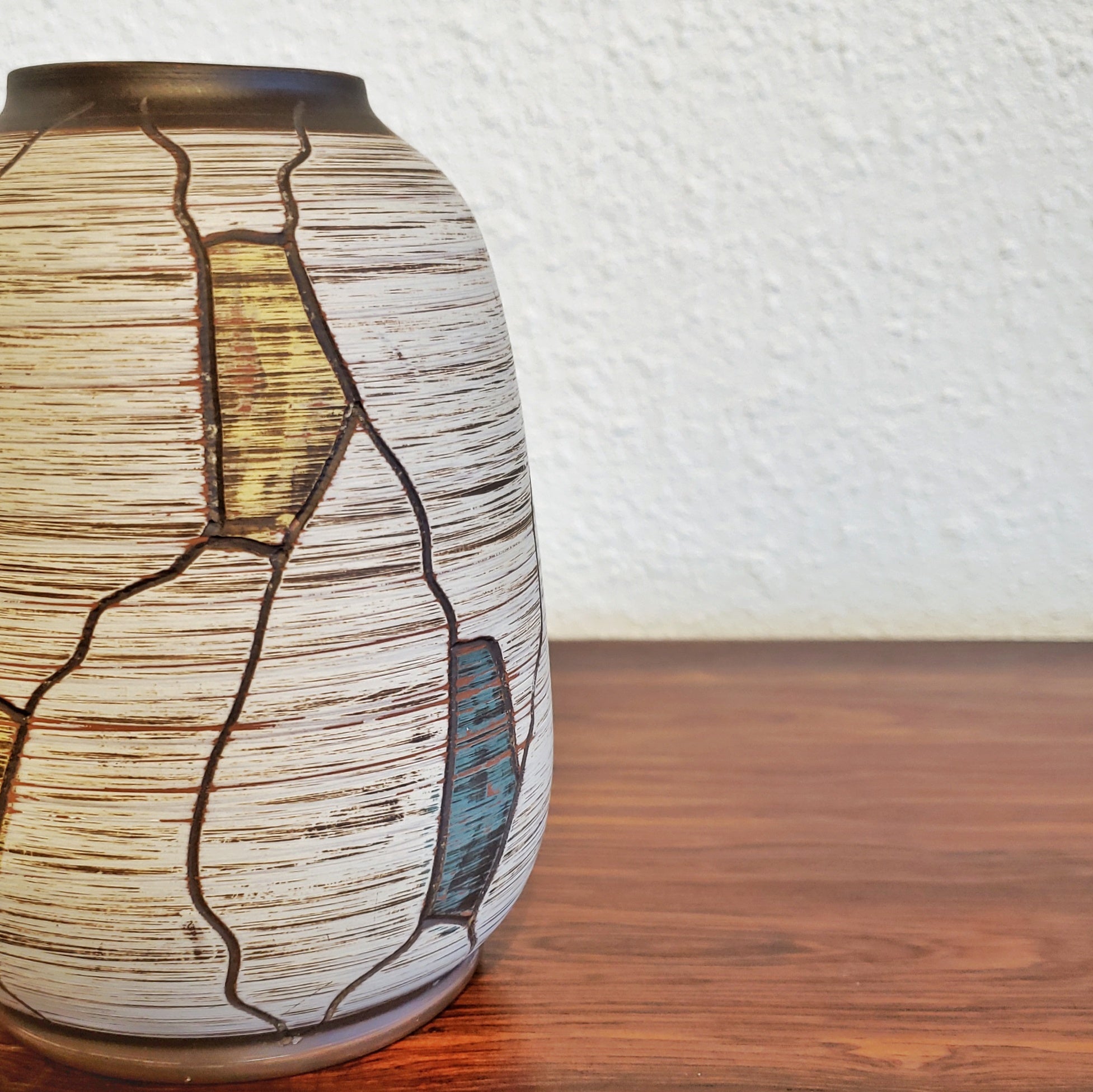 SAWA-KERAMIK ‘NAPOLI’ DÉCOR “KLINKER” VASE Nr. 234/15