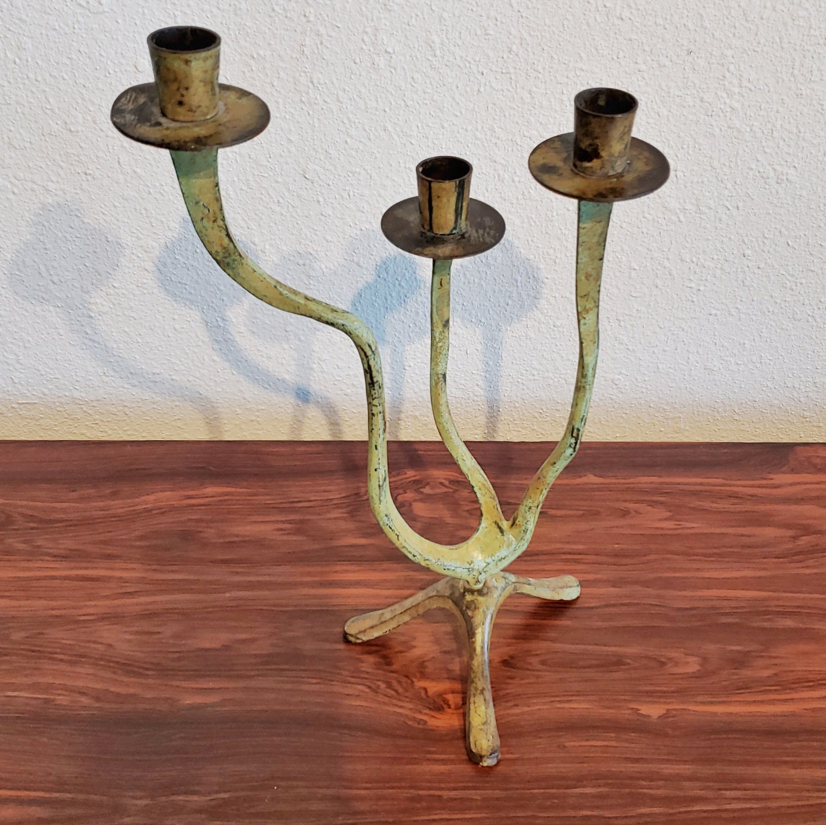 1950s BIOMORPHIC METAL CANDELABRA