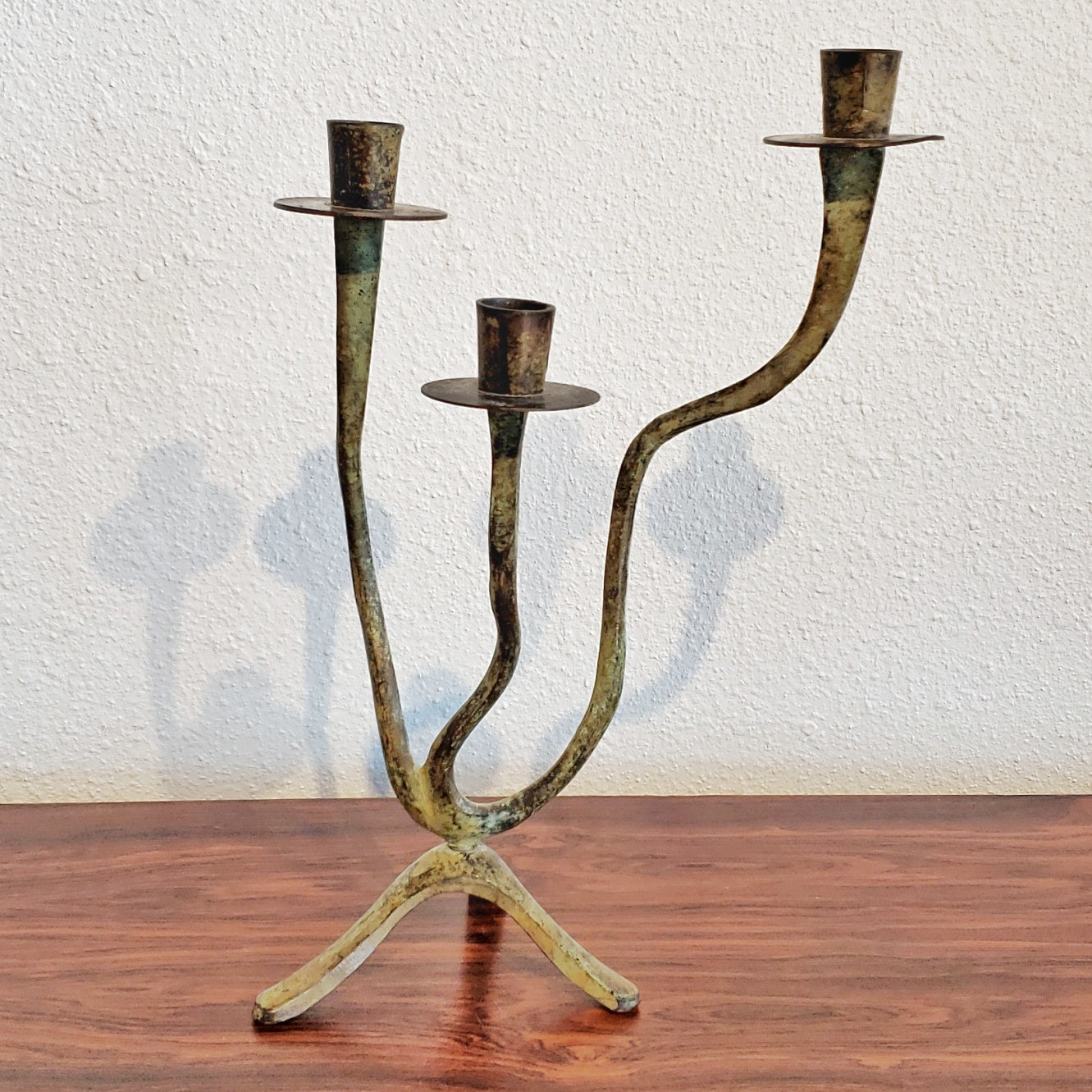 1950s BIOMORPHIC METAL CANDELABRA