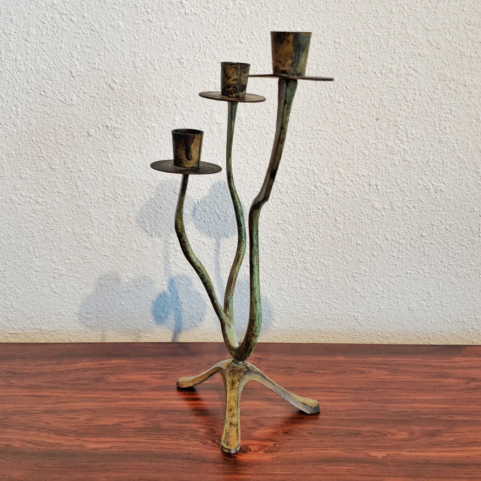 1950s BIOMORPHIC METAL CANDELABRA