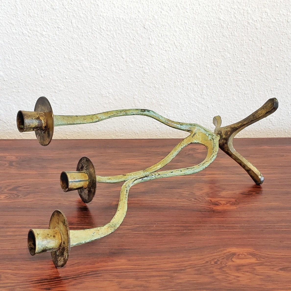1950s BIOMORPHIC METAL CANDELABRA