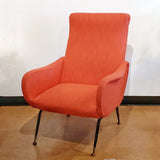 1950s ITALIAN LOUNGE CHAIR IN THE STYLE OF MARCO ZANUSO
