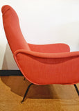 1950s ITALIAN LOUNGE CHAIR IN THE STYLE OF MARCO ZANUSO