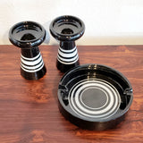 ALDO LONDI CANDLESTICKS AND ASHTRAY FOR BITOSSI CERAMICHE