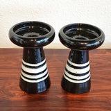 ALDO LONDI CANDLESTICKS AND ASHTRAY FOR BITOSSI CERAMICHE