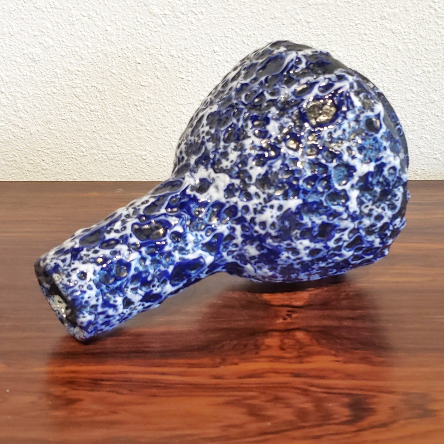 ES KERAMIK BLUE AND WHITE FAT-LAVA VASE Nr. 602/22