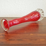 BAROVIER AND TOSO CARNELIAN RED MURANO GLASS VASE