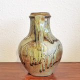 CARSTENS TÖNNIESHOF JUG VASE WITH GREEN LAVA GLAZE Nr. 7056/25