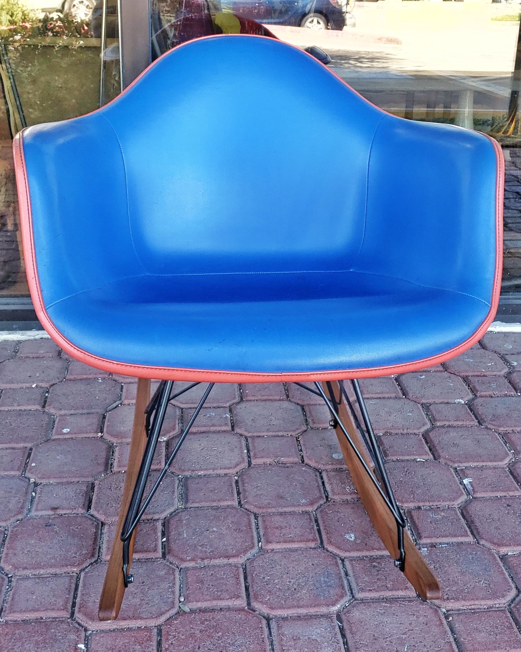 UPHOLSTERED EAMES ROCKING CHAIR (RARE) d. 1950