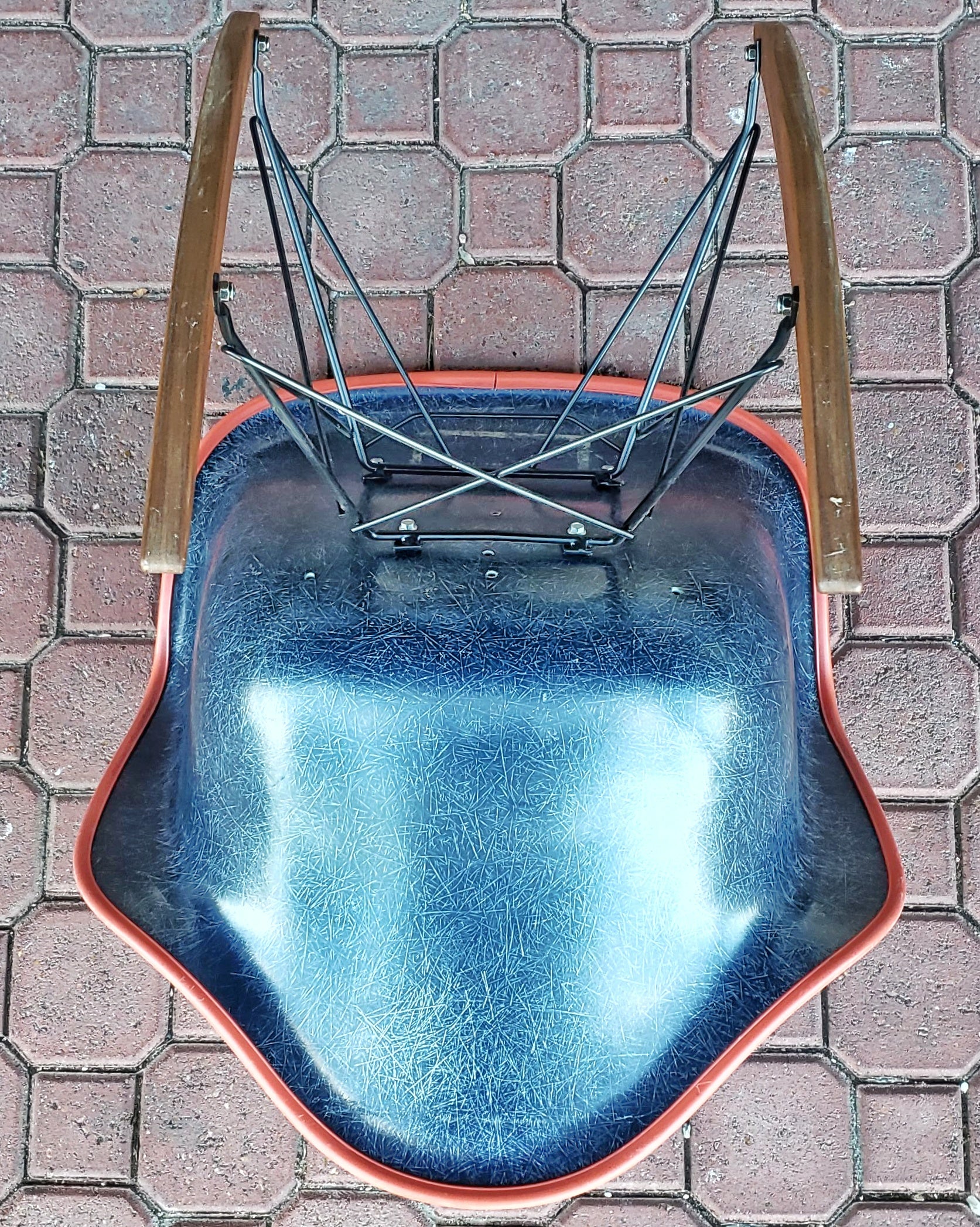 UPHOLSTERED EAMES ROCKING CHAIR (RARE) d. 1950