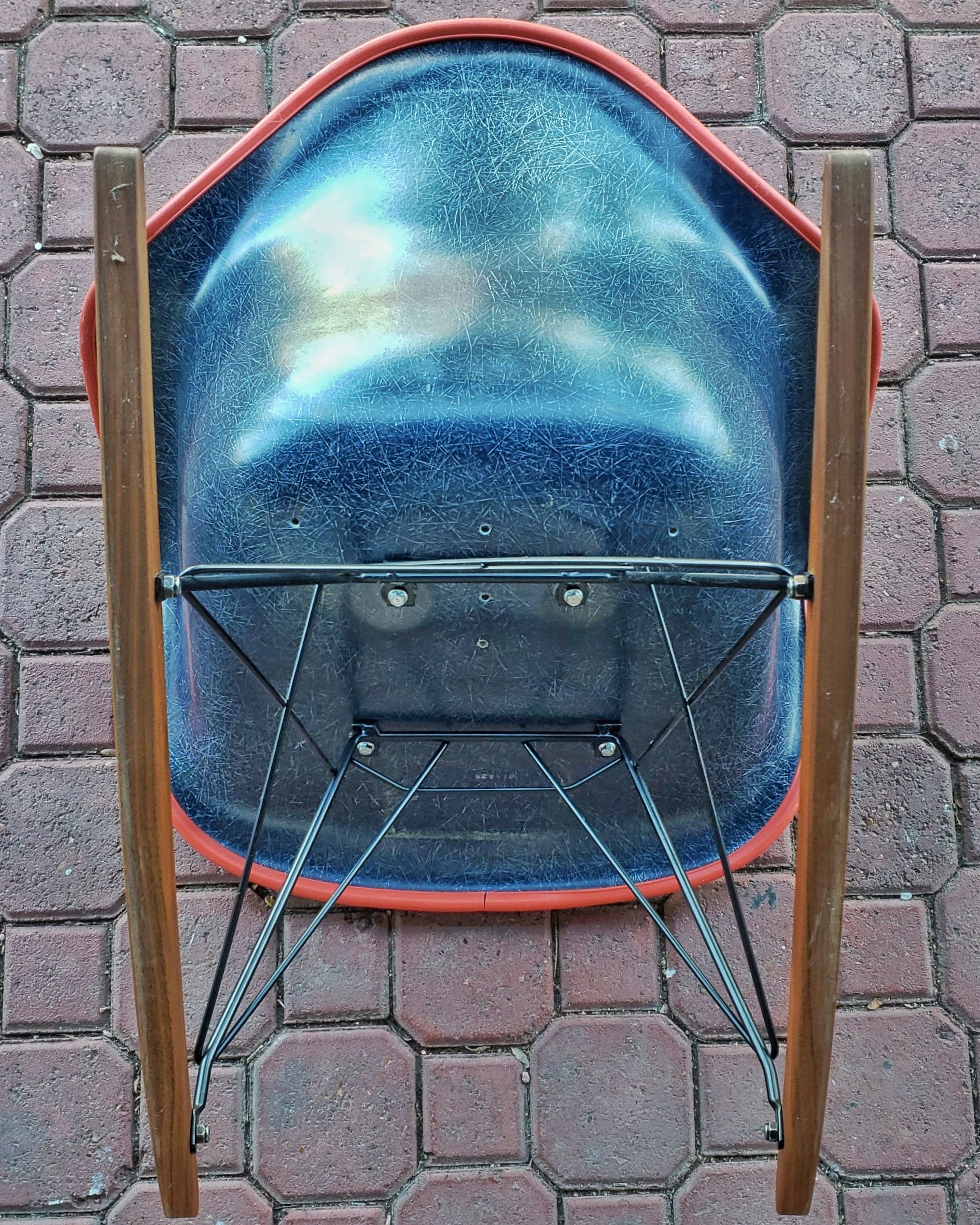 UPHOLSTERED EAMES ROCKING CHAIR (RARE) d. 1950