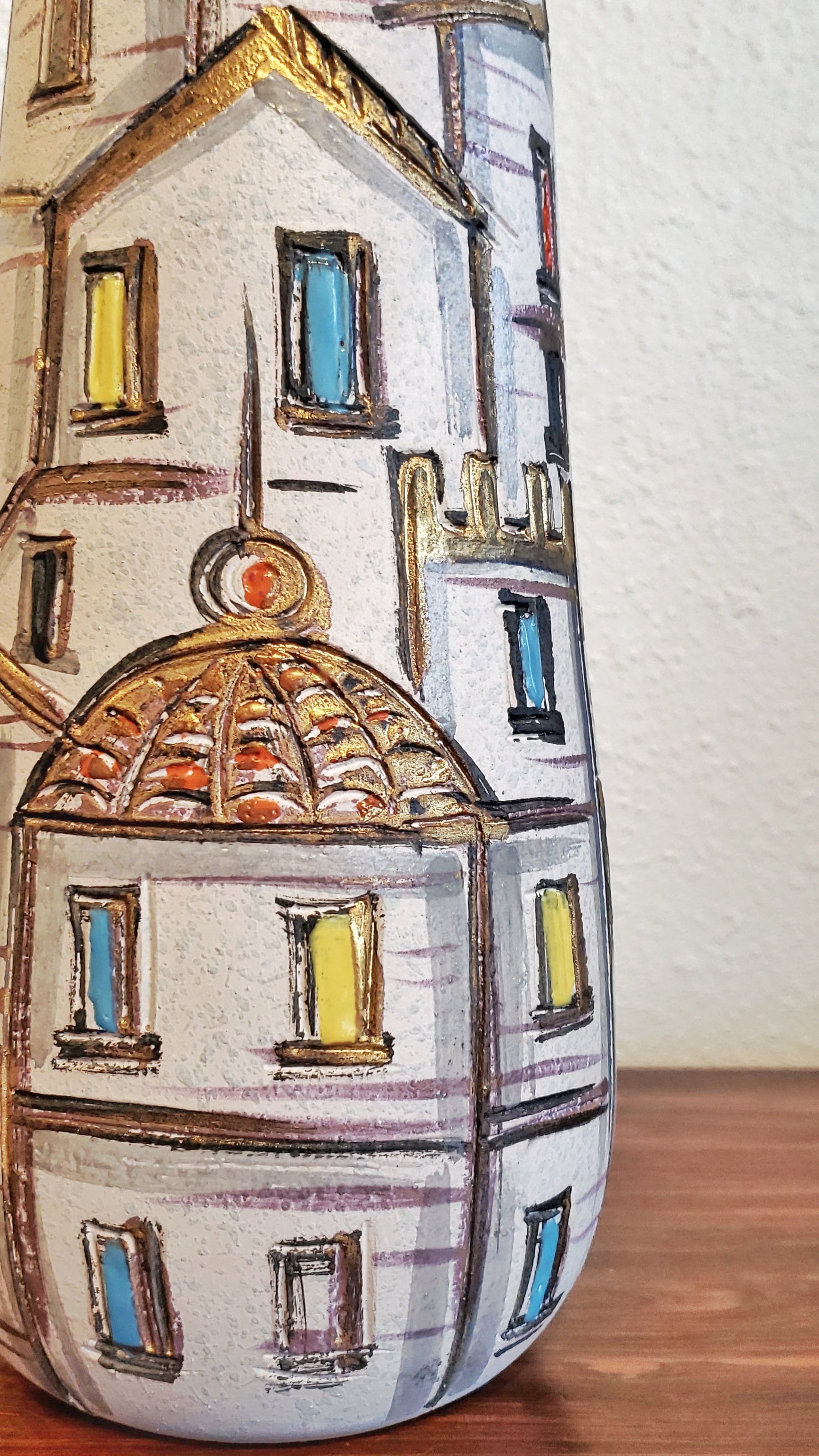 FRATELLI FANCIULLACCI ‘ROOF TOPS’ DÉCOR BOTTLE VASE (ITALY) (A)