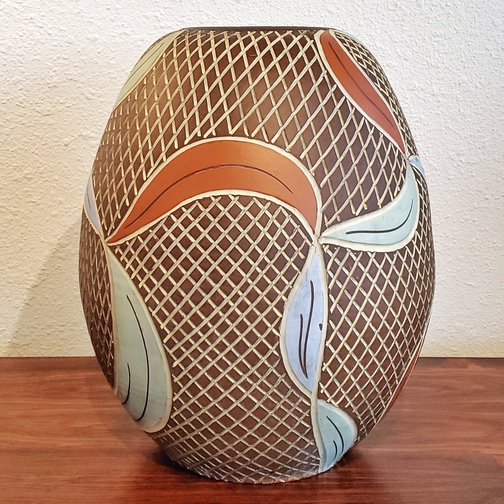 ’50s SIERSHAHN KERAMIK SGRAFFITO FLOOR VASE (36cm)