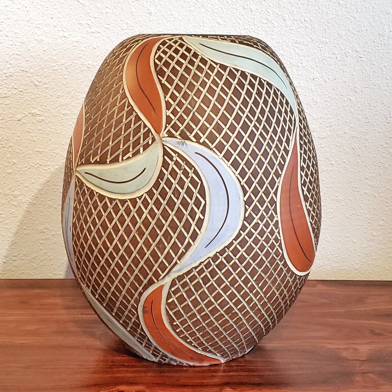 ’50s SIERSHAHN KERAMIK SGRAFFITO FLOOR VASE (36cm)