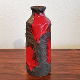 MAREI KERAMIK BLACK ON RED VOLCANIC BOTTLE VASE Nr. 4107