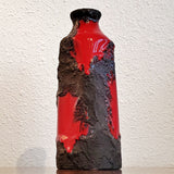 MAREI KERAMIK BLACK ON RED VOLCANIC BOTTLE VASE Nr. 4107