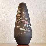 STÜTZEL SACHS ENGOBE VASE Nr. W 25 WITH ASIAN FIGURES
