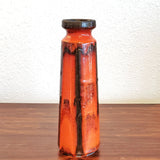 RUSCHA KERAMIK ORANGE AND BLACK ‘COSTA’ DÉCOR VASE Nr. 848/1