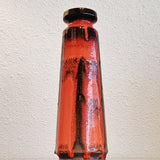 RUSCHA KERAMIK ORANGE AND BLACK ‘COSTA’ DÉCOR VASE Nr. 848/1