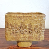 HANDMADE RECTANGULAR WABI-SABI STYLE IKEBANA VASE