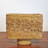 HANDMADE RECTANGULAR WABI-SABI STYLE IKEBANA VASE