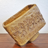 HANDMADE RECTANGULAR WABI-SABI STYLE IKEBANA VASE