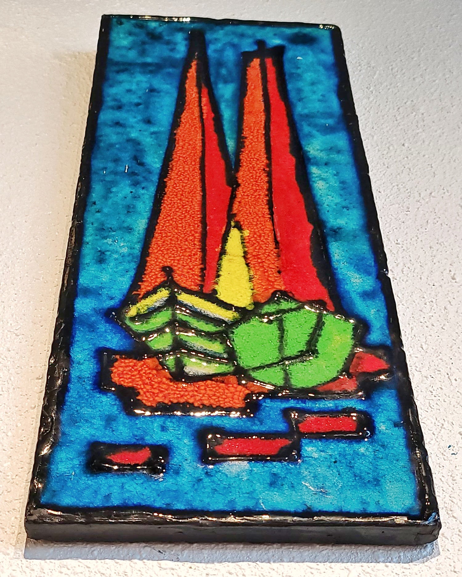 (BROKEN) RUSCHA KERAMIK ABSTRACT BOATS WALL TILE