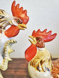 ‘FIGHTING COCKS’ FIGURINES BY URBANO ZACCAGNINI (PAIR)