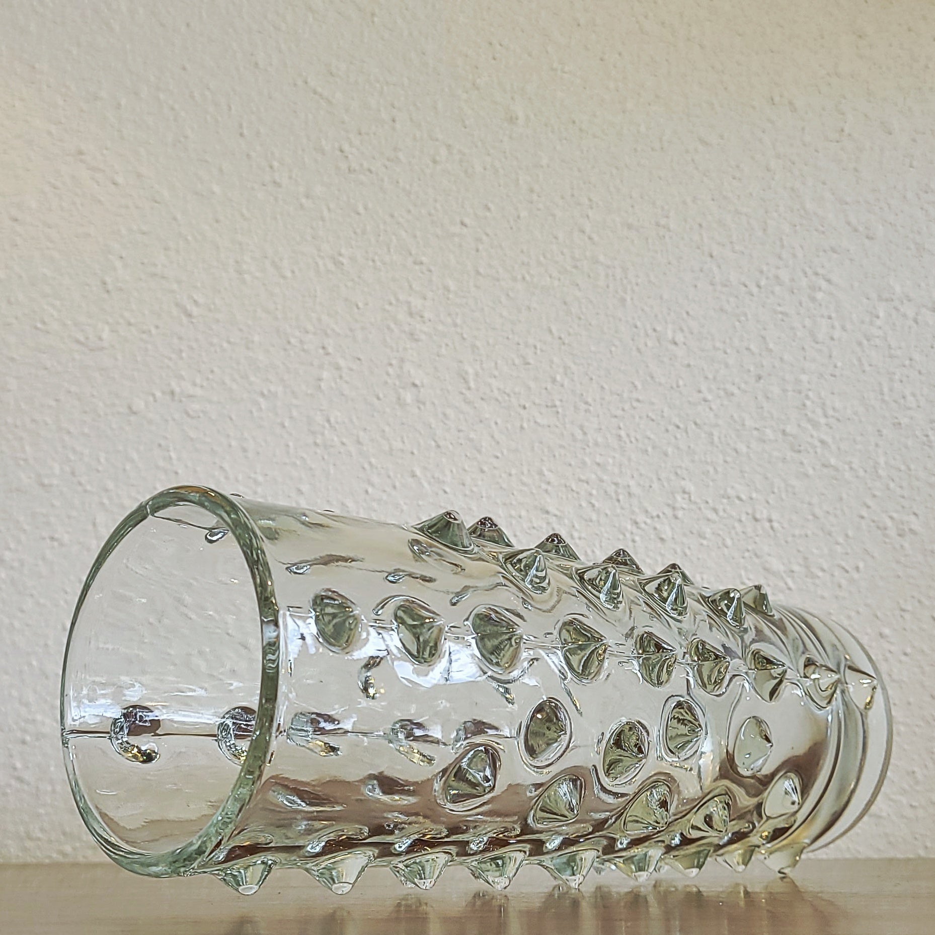 HOBNAIL CYLINDER VASE Nr. 20218 BY PAVEL PANEK FOR HERMANOVA HUT 1971