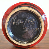 RED ITALIAN ‘COMO’ DÉCOR DOUBLE HANDLED VASE (HANDMADE)