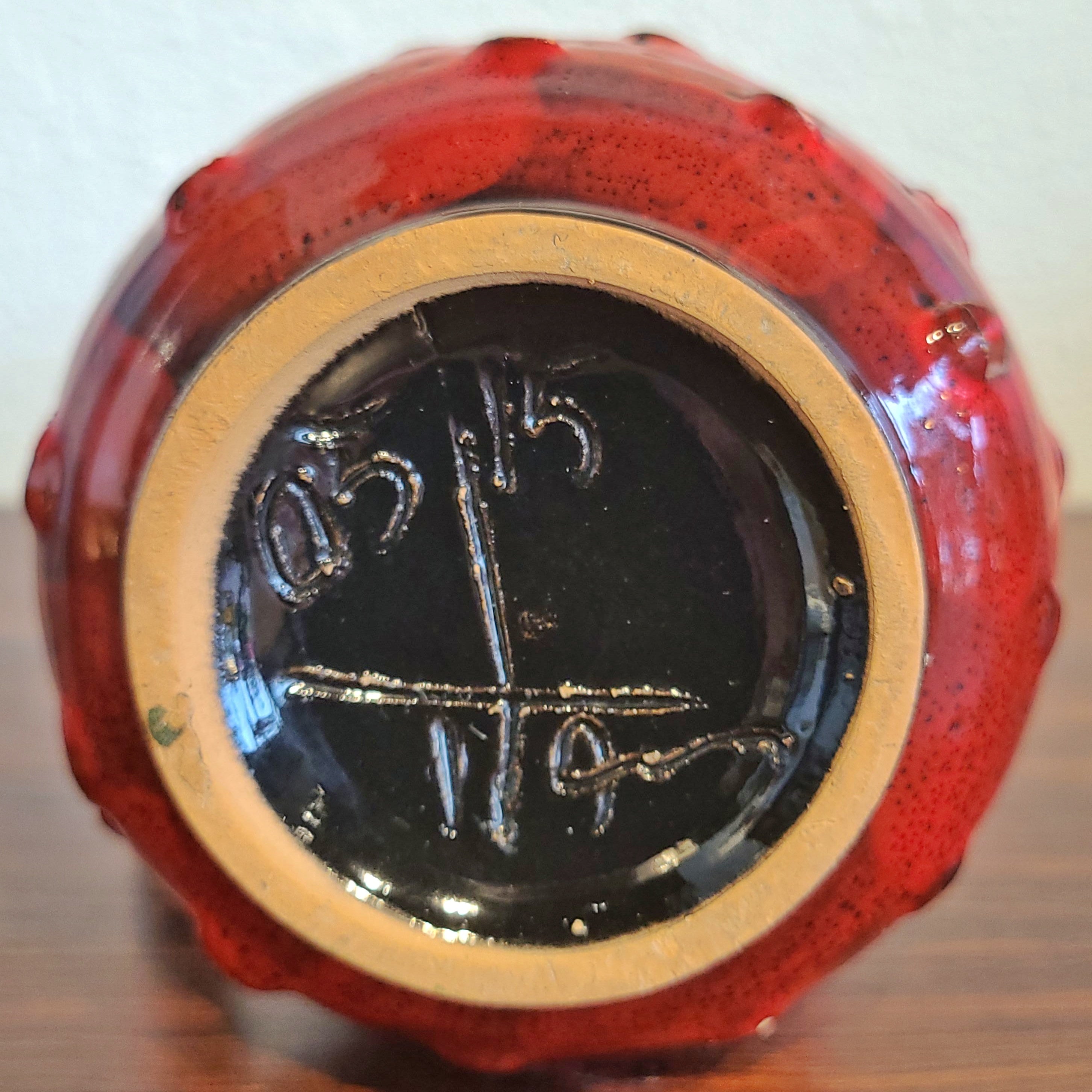 RED ITALIAN ‘COMO’ DÉCOR PITCHER VASE (HANDMADE)
