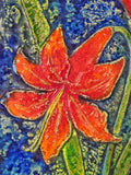 WERNER MESCHEDE ‘AMARYILLIS’ BOTANICAL WALL TILE Nr. 7248 FOR MAJOLIKA KARLSRUHE