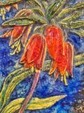 WERNER MESCHEDE ‘KAISERKRONE’ (KAISER’S CROWN) BOTANICAL WALL TILE Nr. 7337 FOR MAJOLIKA KARLSRUHE