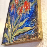 WERNER MESCHEDE ‘KAISERKRONE’ (KAISER’S CROWN) BOTANICAL WALL TILE Nr. 7337 FOR MAJOLIKA KARLSRUHE