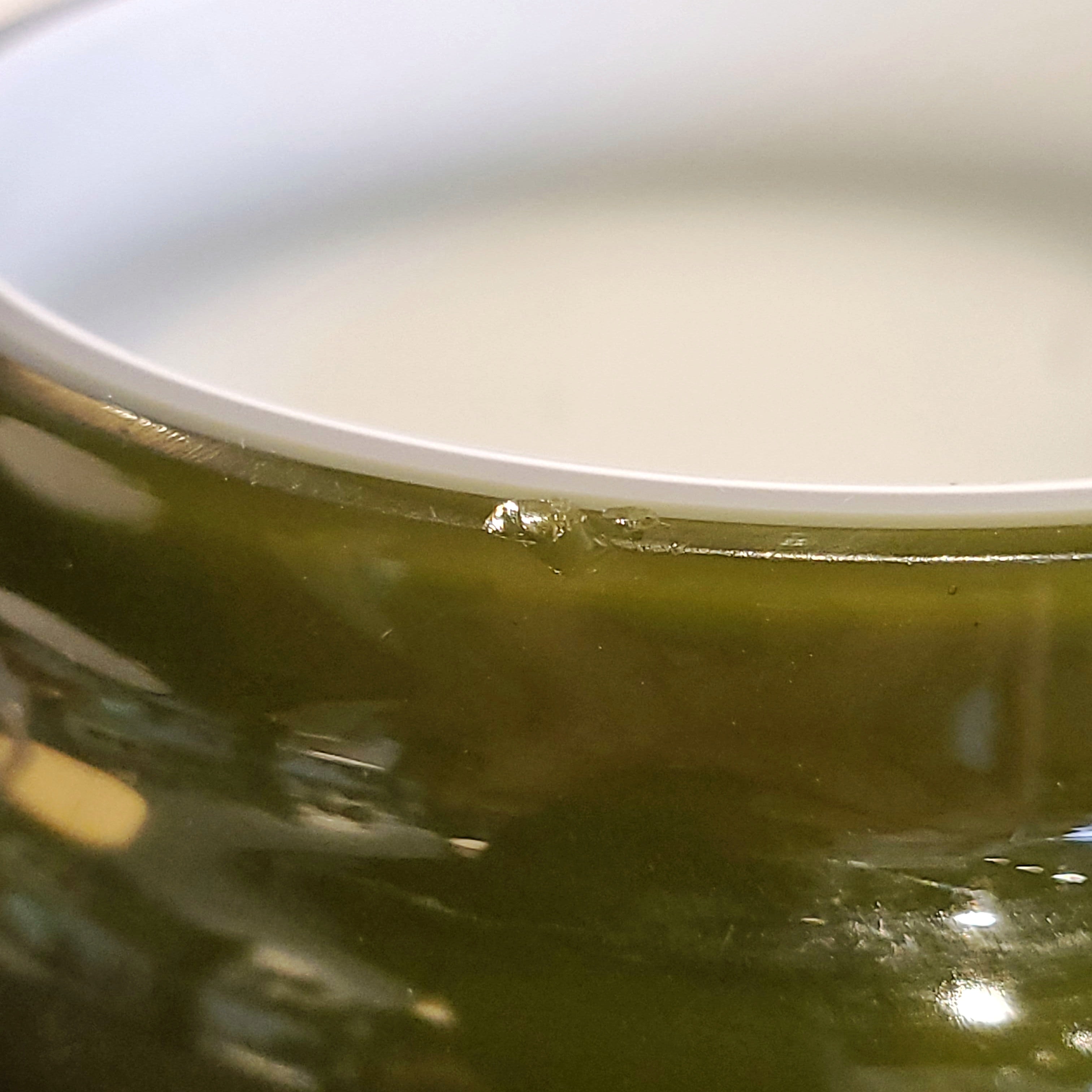 1960s VISTOSI FROSTED OLIVE GREEN AND WHITE CASED-GLASS BOX (MURANO)