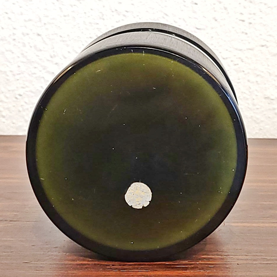 1960s VISTOSI FROSTED OLIVE GREEN AND WHITE CASED-GLASS BOX (MURANO)
