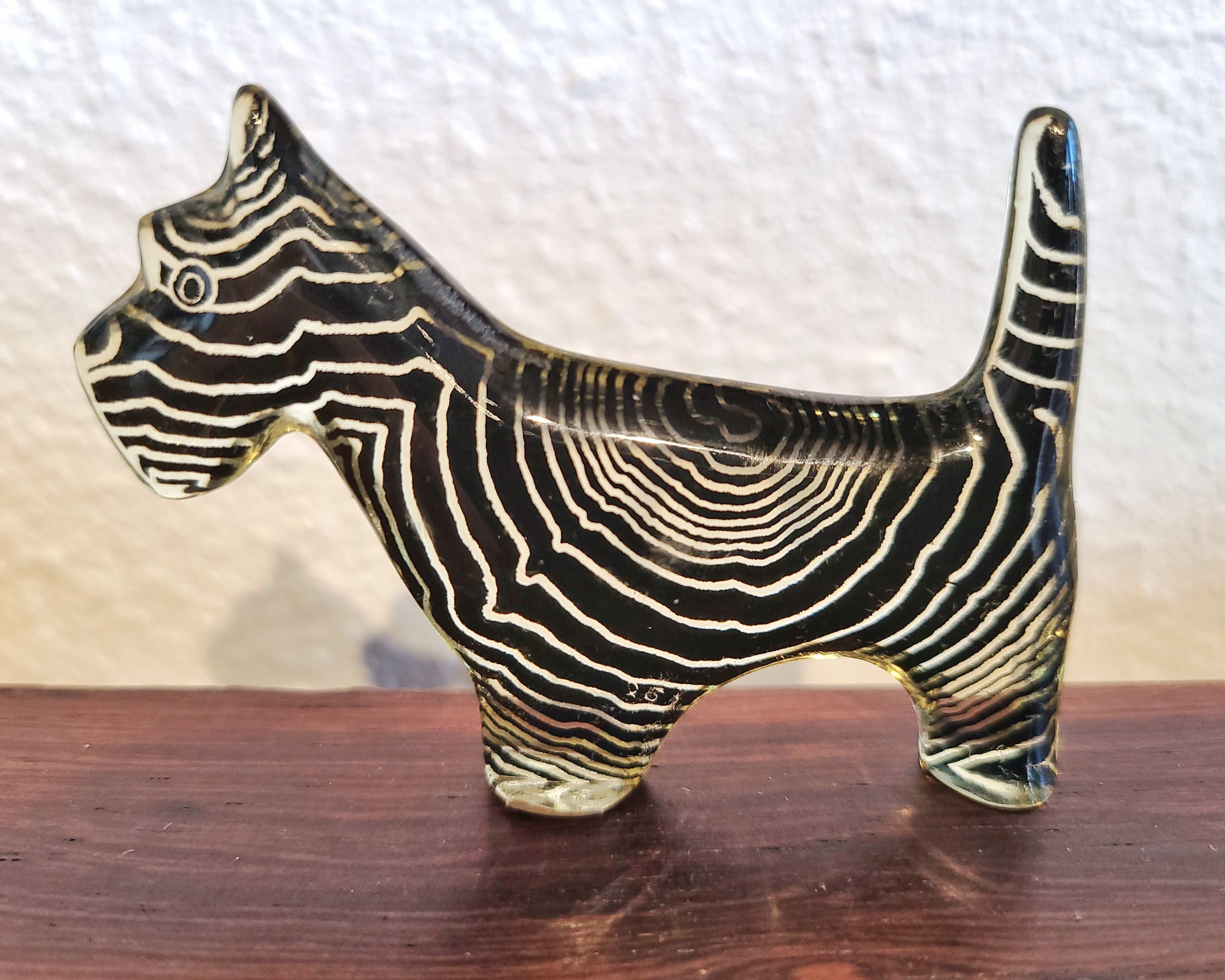 OP ART SCOTTISH TERRIER BY ABRAHAM PALATNIK FOR SILON (BRAZIL)